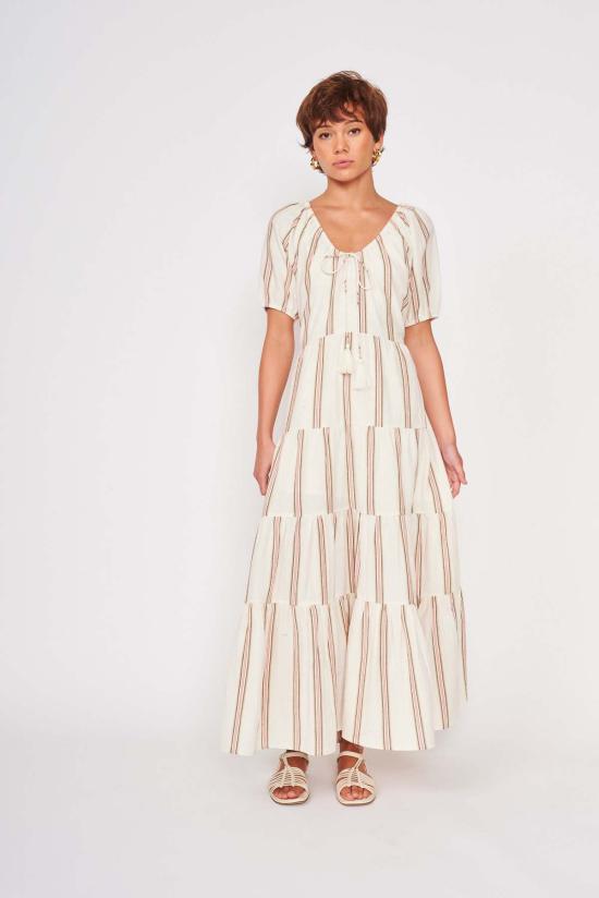  드라 원피스 아야나 드레스 빈티지 아이보리