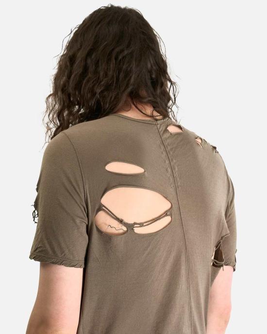  릭 오웬스 반팔 티셔츠 레벨 티셔츠 - RICK OWENS