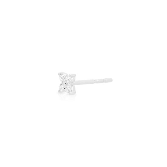  EF 컬렉션 이어링 Ef 컬렉션 다이아몬드 플뢰르 스터드 귀걸이 14K 화이트 골드 - EF COLLECTION