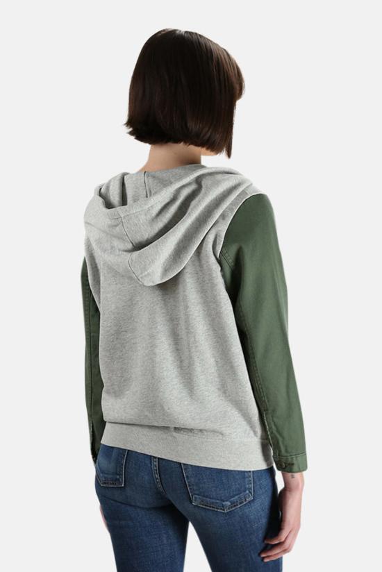  엔 에스 에프 후드 티셔츠 2970 5GRD HEATHER GREY - NSF