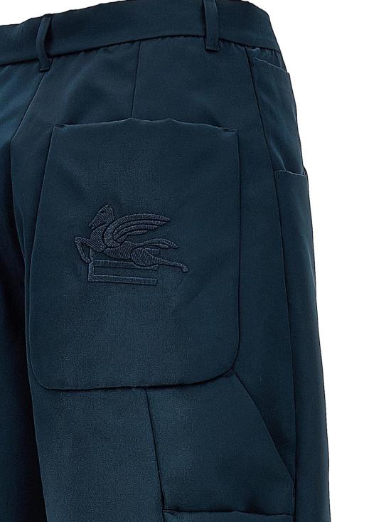  에트로 스트레이트 팬츠 폴리에스터 카고  블루 - ETRO