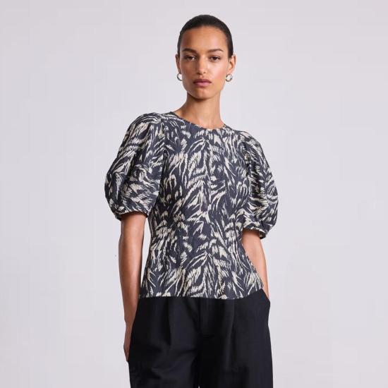  어피스 어파트 블라우스 Apiece Apart Lino Top Navy - APIECE APART