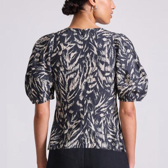  어피스 어파트 블라우스 Apiece Apart Lino Top Navy - APIECE APART