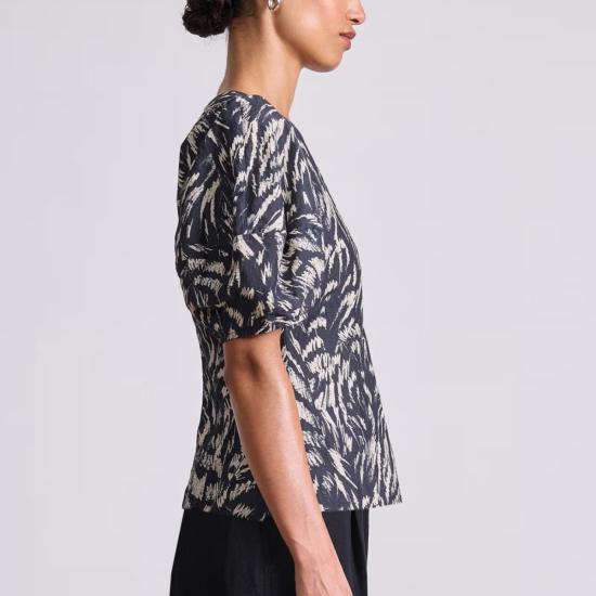  어피스 어파트 블라우스 Apiece Apart Lino Top Navy - APIECE APART