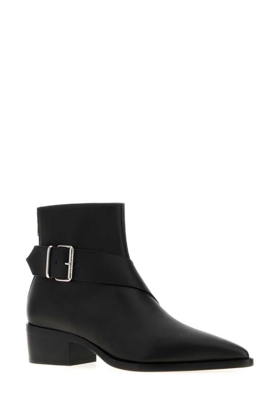  알렉산더 맥퀸 부츠 헤론 앵클 , 송아지 가죽, 블랙 - ALEXANDER MCQUEEN