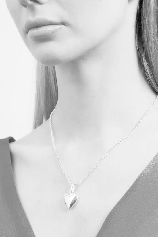  아니카 이네즈 목걸이/팬던트 스털링 실버 대형 풍만한 하트 목걸이 (스털링 실버)