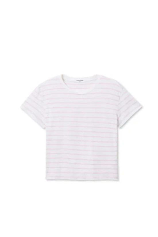  퍼펙트 화이트 티 반팔 티셔츠 퍼펙트화이트티 에버렛 스트라이프 티셔츠 - PERFECT WHITE TEE