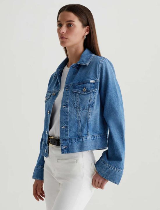  아드리아노 골드슈미드 데님 자켓 Ag Jeans Isa 진 재킷 블루 - ADRIANO GOLDSCHMIED