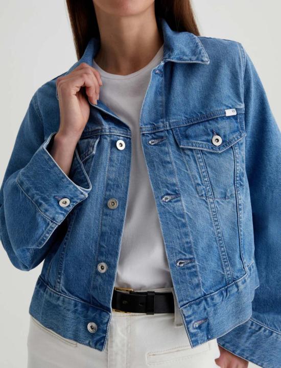  아드리아노 골드슈미드 데님 자켓 Ag Jeans Isa 진 재킷 블루 - ADRIANO GOLDSCHMIED