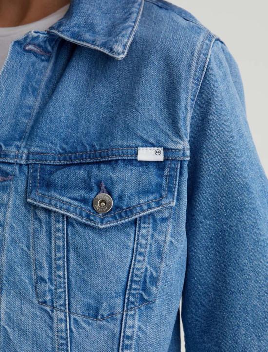 아드리아노 골드슈미드 데님 자켓 Ag Jeans Isa 진 재킷 블루 - ADRIANO GOLDSCHMIED
