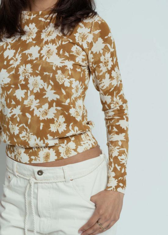 MJ 왓슨 스웨터 Mj. Watson Flowers 코튼 크루넥 풀오버 토스트 - MJ. WATSON