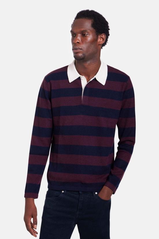  블루&크림 폴로 티셔츠 M25 209 SLD NAVY WINE