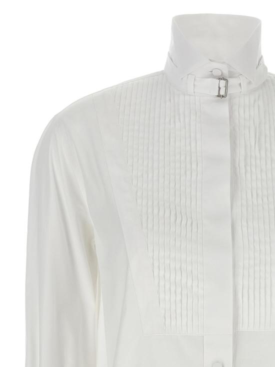  알렉산더 맥퀸 셔츠 턱시도 코튼 포플린 셔츠 화이트 - ALEXANDER MCQUEEN