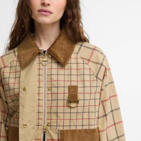  바버 자켓 어스 맥워스 체크 캐주얼 재킷 베이지 태터솔 - BARBOUR