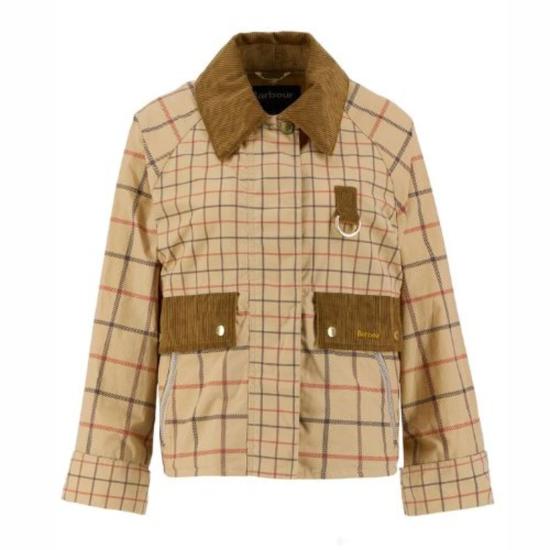  바버 자켓 어스 맥워스 체크 캐주얼 재킷 베이지 태터솔 - BARBOUR