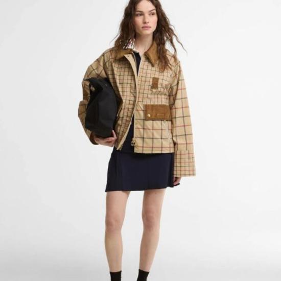  바버 자켓 어스 맥워스 체크 캐주얼 재킷 베이지 태터솔 - BARBOUR