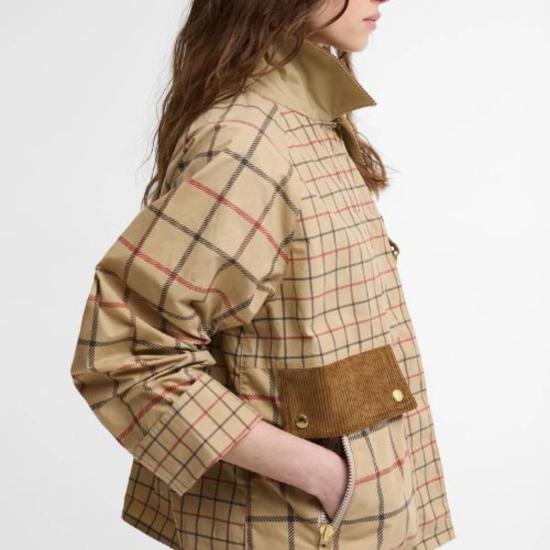  바버 자켓 어스 맥워스 체크 캐주얼 재킷 베이지 태터솔 - BARBOUR