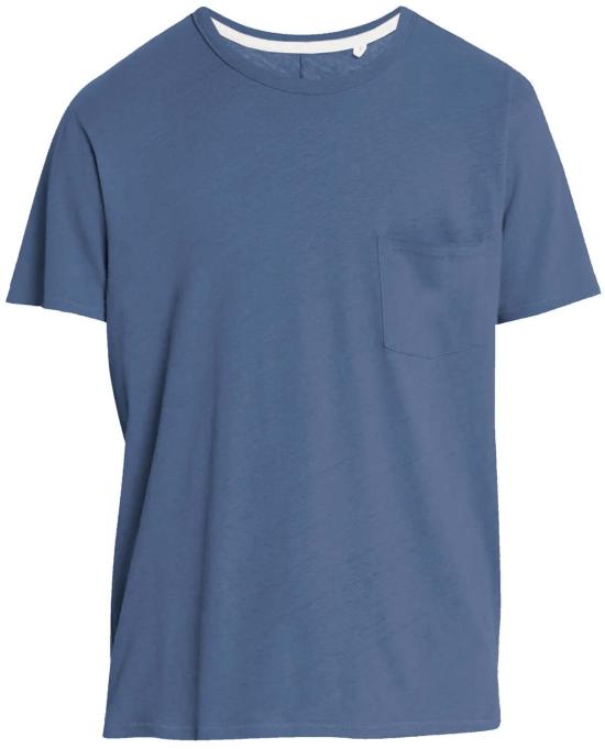  랙앤본 반팔 티셔츠 Rag And Bone Miles Principal 저지 티셔츠 인디고 - RAG & BONE