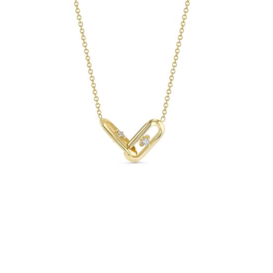  리지 맨들러 파인 주얼리 목걸이/팬던트 Lizzie Mandler Fine Jewelry Og 링크 + 양면 다이아몬드 목걸이