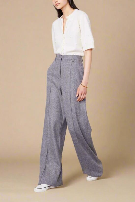  오피신 제네랄 스트레이트 팬츠 Officine Generale Rosa Pant Mid H.Gry - OFFICINE GENERALE