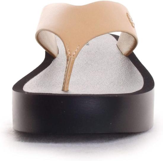  토리버치 샌들 가죽 플랫폼 플립플랍 진저 쇼트브레드/블랙 - TORY BURCH