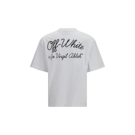  오프화이트 반팔 티셔츠 스크립트 스케이트 티셔츠 화이트 - OFF WHITE