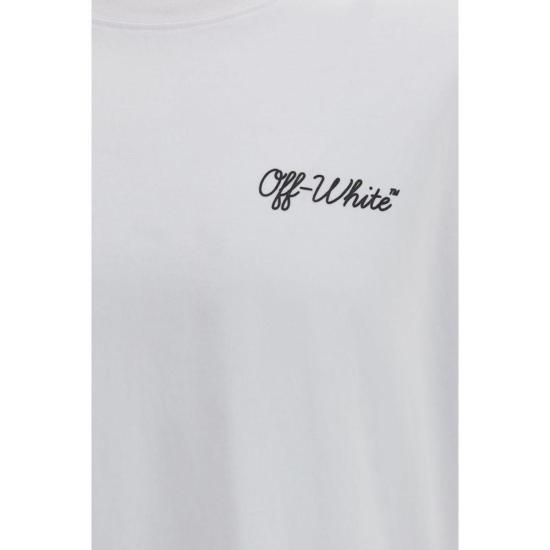 오프화이트 반팔 티셔츠 스크립트 스케이트 티셔츠 화이트 - OFF WHITE