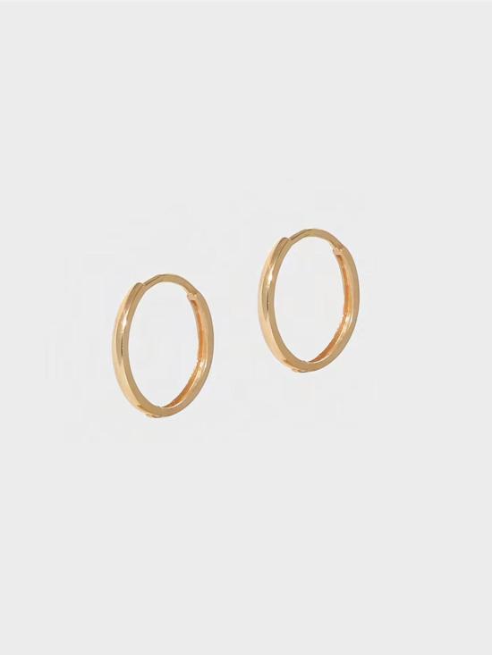  달빗 이어링 14mm 허기 후프 귀걸이 14K 골드