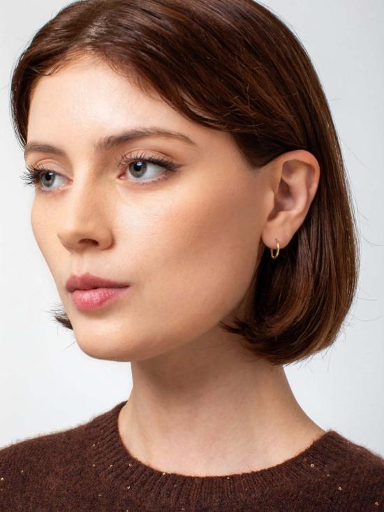  달빗 이어링 14mm 허기 후프 귀걸이 14K 골드 - DALBIT
