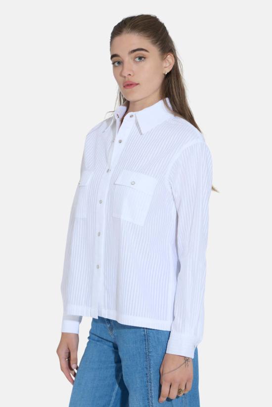  더 타일 클럽 셔츠 WVBCW23SHRT88WN WHITE PLEAT - THE TILE CLUB