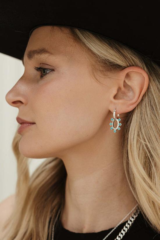  시에라 윈터 주얼리 이어링 돌리 후프  터쿼이즈 - SIERRA WINTER JEWELRY
