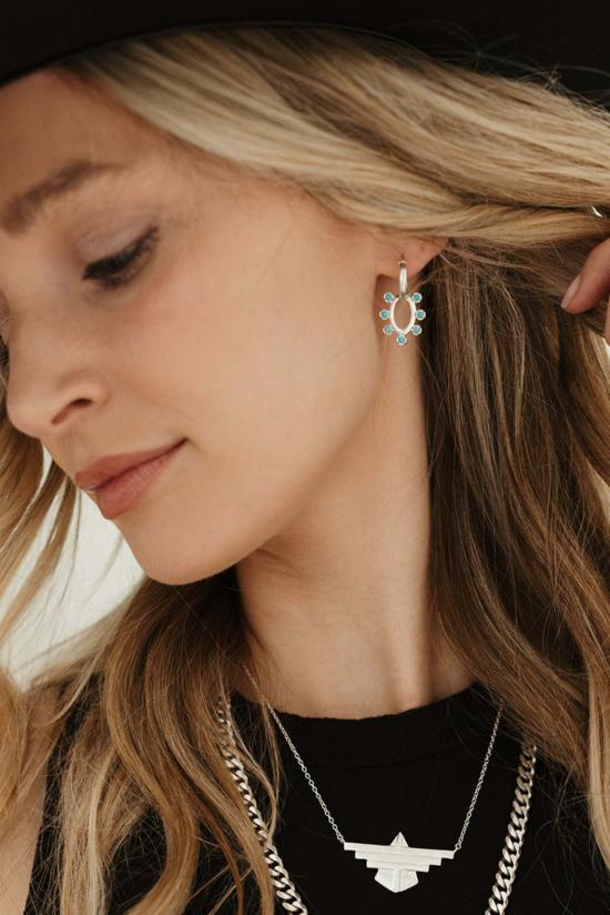  시에라 윈터 주얼리 이어링 돌리 후프  터쿼이즈 - SIERRA WINTER JEWELRY