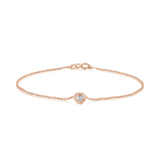  리지 맨들러 파인 주얼리 팔찌 플루티드 버튼 브레이슬릿, 하트 다이아몬드 브레이슬릿 - LIZZI MANDLER FINE JEWELRY