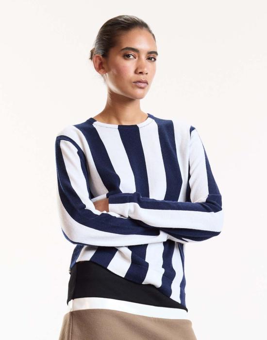  신시아 로리 스웨터 신시아 로울리 사이드라인 스트라이프  네이비/화이트 - CYNTHIA ROWLEY
