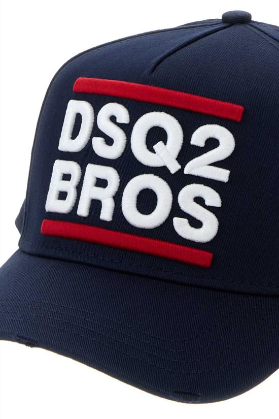  디스퀘어드2 볼캡 Dsquared2 코튼 베이스볼 캡 미드나잇 블루 - DSQUARED2