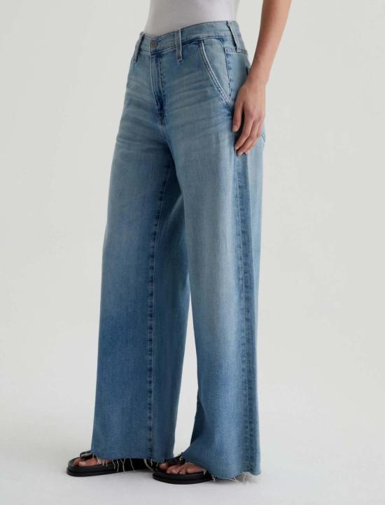  아드리아노 골드슈미드 데님 팬츠 Ag Jeans Stella Ankle Palazzo Aries - ADRIANO GOLDSCHMIED