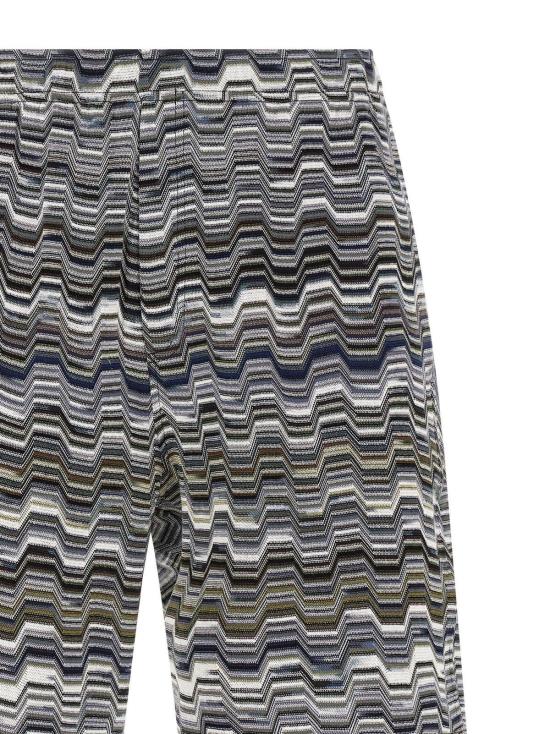  미소니 숏팬츠 미쏘니 바이컬러 코튼 버뮤다 쇼츠 그린 - MISSONI