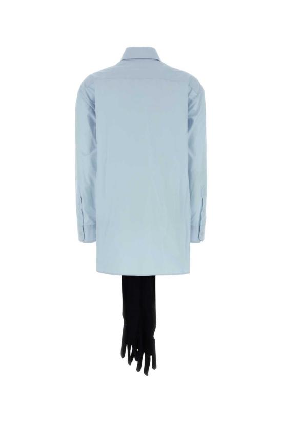  MM6 메종마르지엘라 블라우스 Mm6 메종 마르지엘라 포플린 셔츠 라이트 블루 - MM6 MAISON MARGIELA