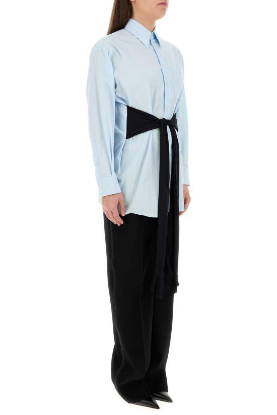  MM6 메종마르지엘라 셔츠 Mm6 메종 마르지엘라 포플린 셔츠 라이트 블루 - MM6 MAISON MARGIELA
