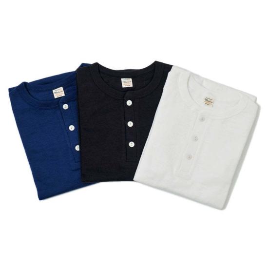  웨어하우스 폴로 티셔츠 앤코 롱슬리브 헨리넥 오프화이트 - WAREHOUSE
