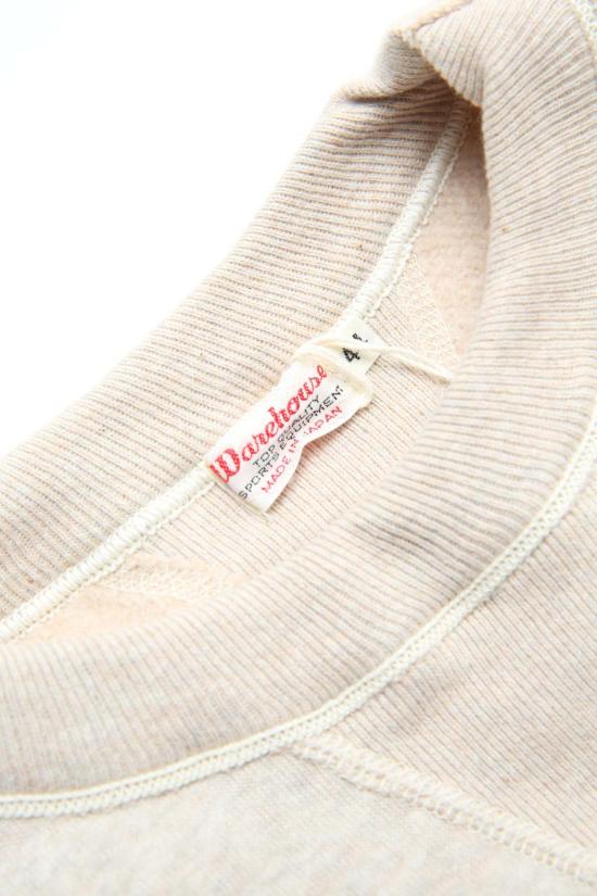  웨어하우스 긴팔 티셔츠 앤코 401번 상품, 무지 스웨트셔츠 오트밀 색상 - WAREHOUSE