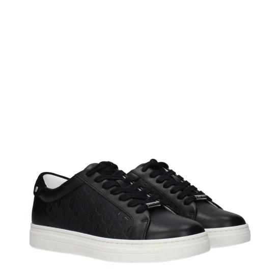  지미추 스니커즈 가죽 로우탑  블랙 - JIMMY CHOO