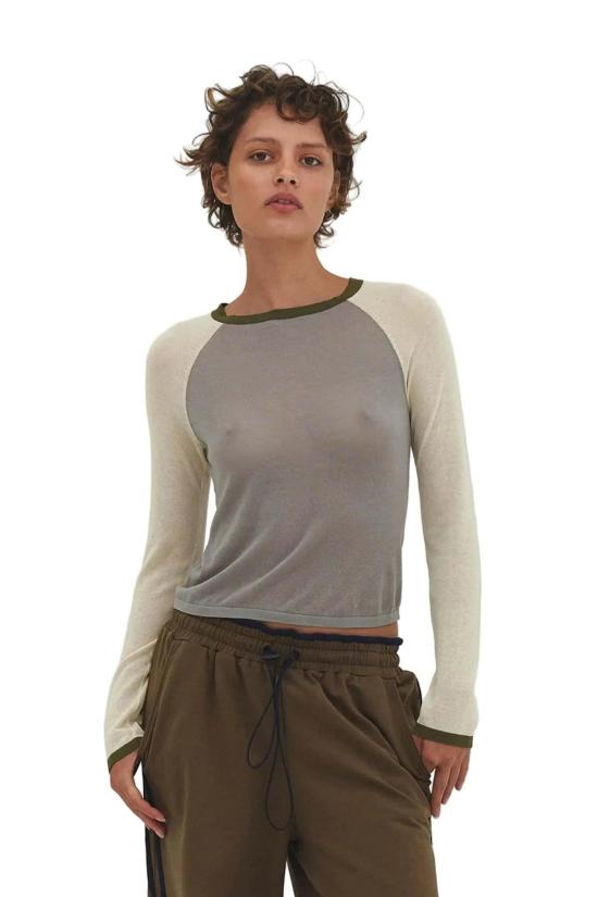  파이드 미 나우 스웨터 Find Me Now Mirinae Raglan Top Matcha Mel