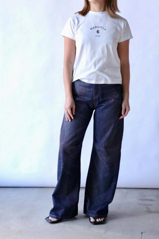  MM6 메종마르지엘라 반팔 티셔츠 Mm6 메종 마르지엘라 시그니처 저지 티셔츠 - MM6 MAISON MARGIELA