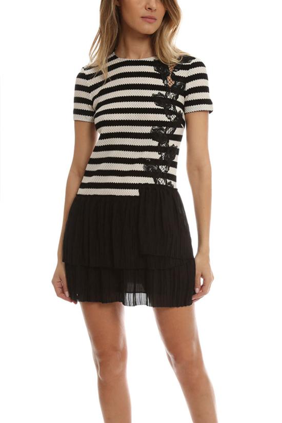  Thakoon Addition 숏 원피스 T116SJDR1177 BLACK CREAM