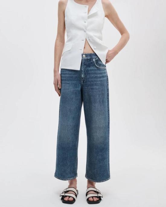  랙앤본 데님 팬츠 미라마 앤디 앵클 와이드 레그 팬츠 킴버 워시 - RAG & BONE