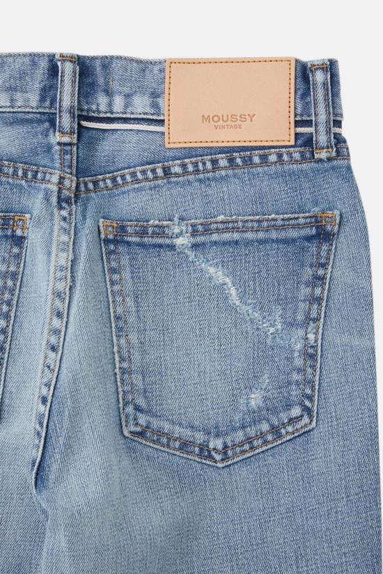  마우지 데님 팬츠 무시 해먼드 스키니 하이 데님 라이트 블루 - MOUSSY