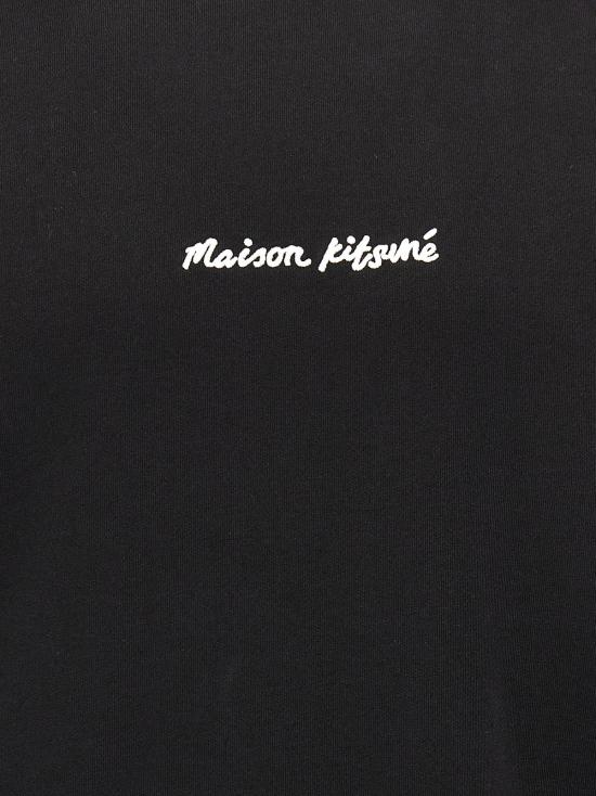  메종키츠네 긴팔 티셔츠 메종 키츠네 코튼 스웨트셔츠 블랙 - MAISON KITSUNE