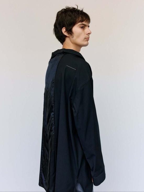  MM6 메종마르지엘라 자켓 Mm6 메종 마르지엘라 드레이프 백 패널 셔츠 재킷 - MM6 MAISON MARGIELA