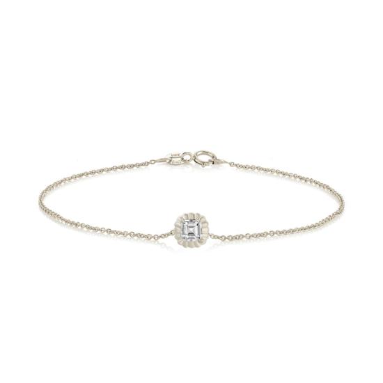  리지 맨들러 파인 주얼리 팔찌 플루티드 버튼 브레이슬릿, 카레 다이아몬드 브레이슬릿 - LIZZI MANDLER FINE JEWELRY